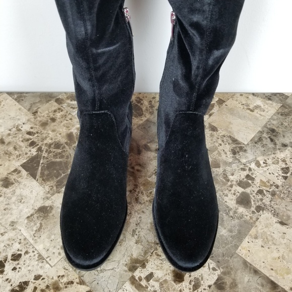 Marc Fisher/Over the Knee Black Velvet Boots - Picture 8 of 8